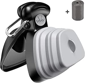 Portable Pet Waste Scooper with Built-In Bag Dispenser – Hygienic One-Handed Cleanup for Dogs & Cats, Ideal for Home or Walks (Includes 1 Roll of Bags)