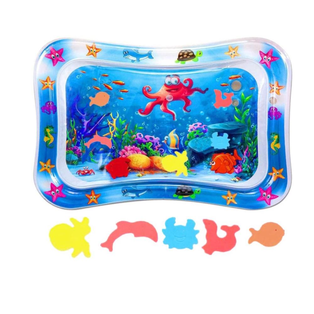 Premium Tummy Time Water Play Mat for Babies – Inflatable Sensory Activity Mat for Infants and Toddlers Aged 3–24 Months – Baby Toy for Muscle Development, Marine Animal Design, BPA-Free, 4 Styles Kids