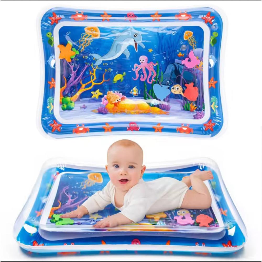 Premium Tummy Time Water Play Mat for Babies – Inflatable Sensory Activity Mat for Infants and Toddlers Aged 3–24 Months – Baby Toy for Muscle Development, Marine Animal Design, BPA-Free, 4 Styles Kids