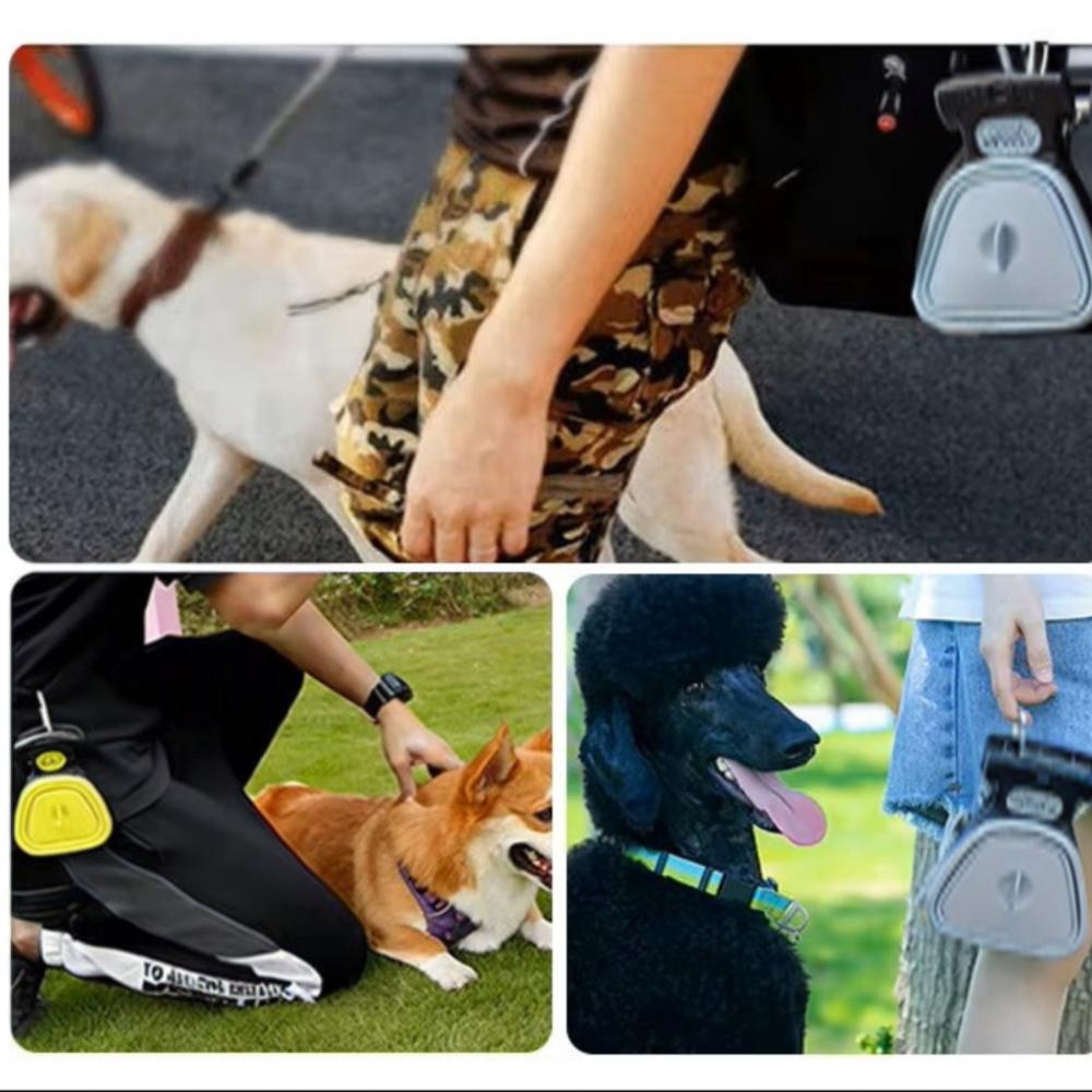 Portable Pet Waste Scooper with Built-In Bag Dispenser – Hygienic One-Handed Cleanup for Dogs & Cats, Ideal for Home or Walks (Includes 1 Roll of Bags)