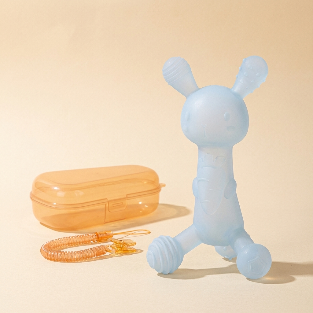 Bunny silicone teether – Blue